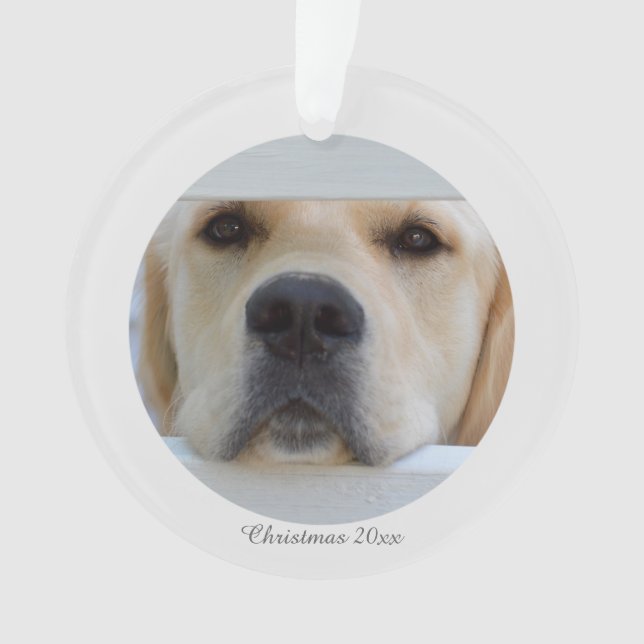 Acrylic Christmas Photo Ornament (Front)