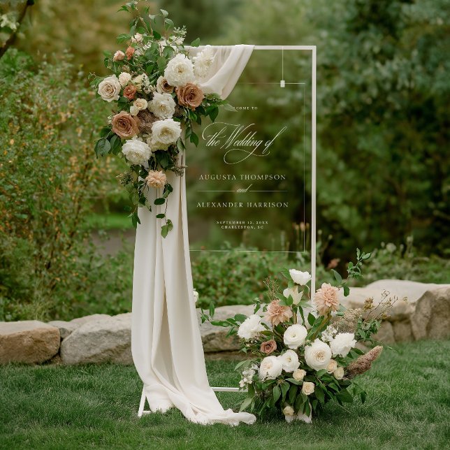 Acrylic Classic Calligraphy Wedding Welcome Sign (Acrylic Classic Calligraphy Wedding Welcome Sign)