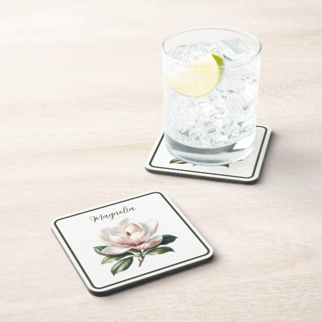 Acrylic Coaster Set - Magnolia (Right Side)