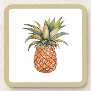Acrylic Coaster Set - Pineapple