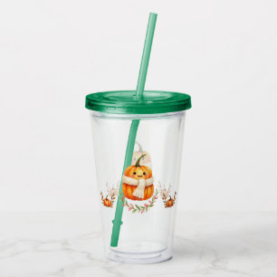 Acrylic Cup with lid and straw "blessed Zucchini"