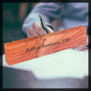 Acrylic Desk Nameplate Canyon Swirl 2 Personalised