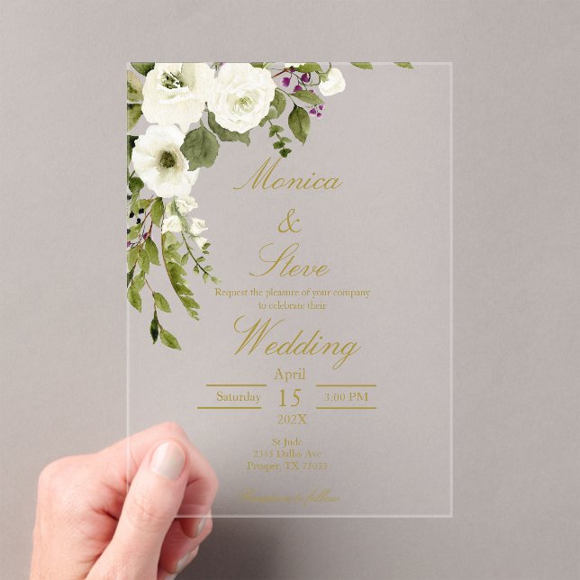 Acrylic editable wedding invitation (Insitu (Handheld))