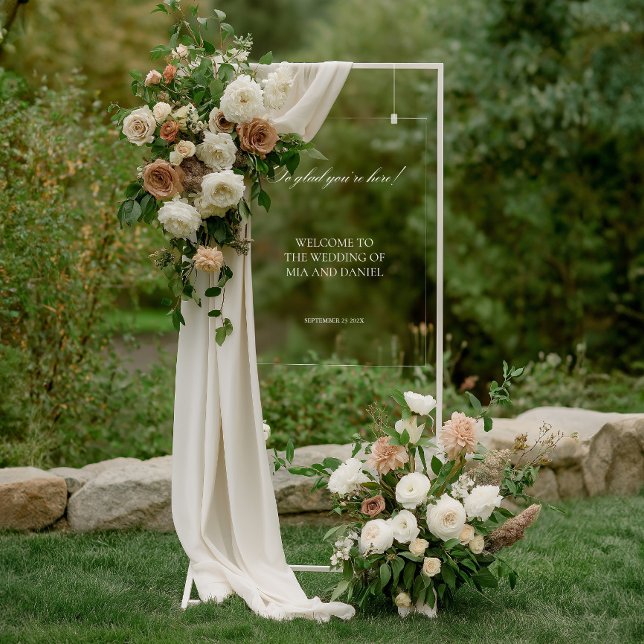 Acrylic Elegant Vintage Wedding Welcome Sign (Acrylic Elegant Vintage Wedding Welcome Sign)