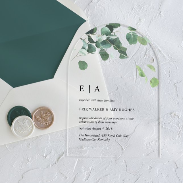 Acrylic Eucalyptus Wedding Invitation Arch (Creator Uploaded)