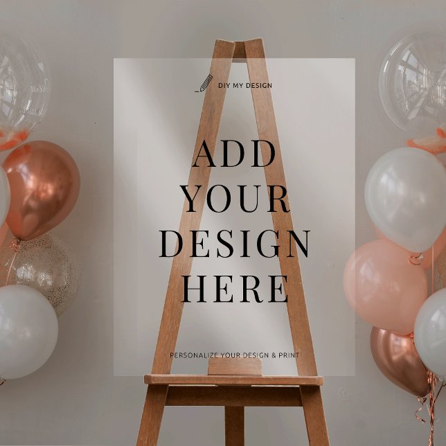 Acrylic Event Sign Printing 24x36" Custom Design (Custom artwork acrylic event sign portrait)