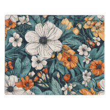 Acrylic field of flowers puzzle fun.