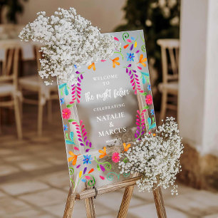 Acrylic Fiesta The Night Before Wedding Sign