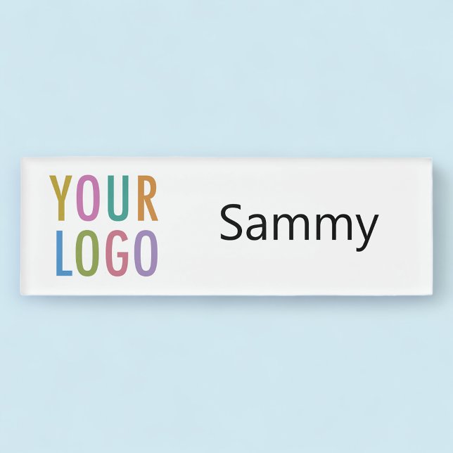 Acrylic First Name Tag Company Logo Professional (MISOOK Employee Name Tag)