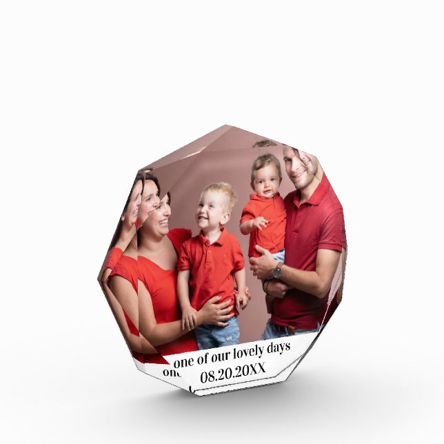 Acrylic Glass Photo Frame Block, Custom Acrylic  Block (Left)