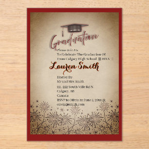 Acrylic Graduation Party Invitation