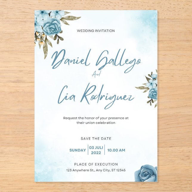 Acrylic Invitation (Front)
