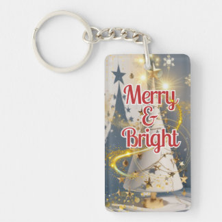 Acrylic Key "Merry & Bright" Key Ring