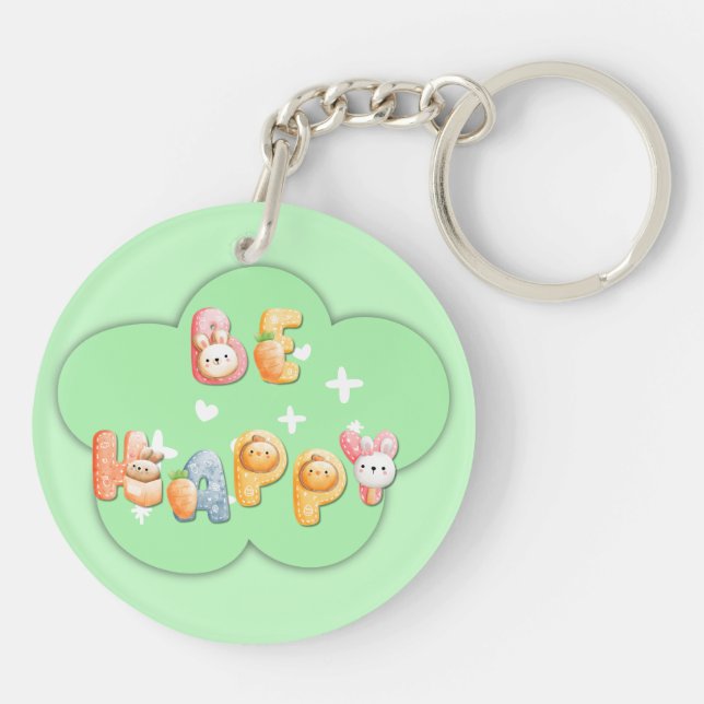 Acrylic Keychain | Be Happy (Back)