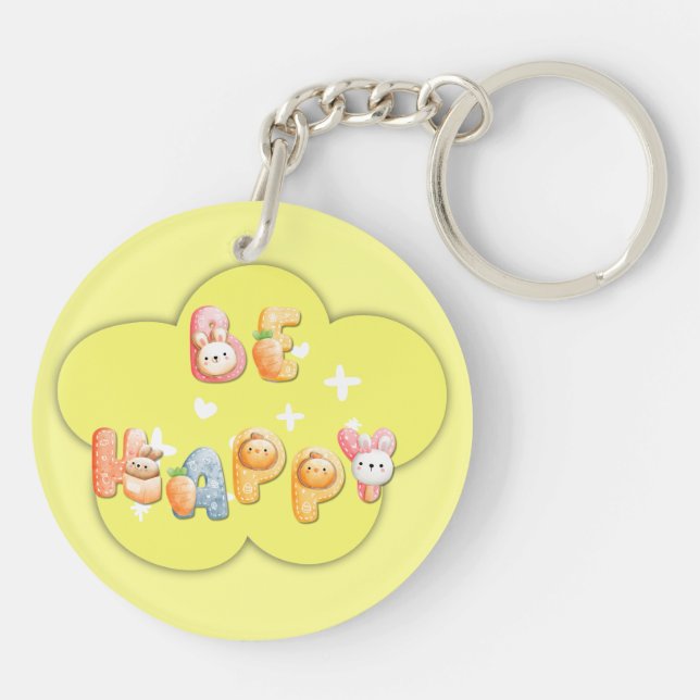 Acrylic Keychain | Be Happy (Back)