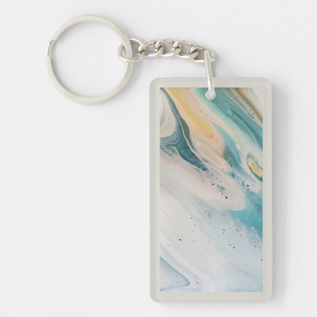 Acrylic Keychain double sided Boho Blue (Front)