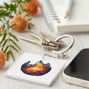 Acrylic keychain - Flames artwork
