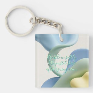 Acrylic keychain in stylish abstract graphic
