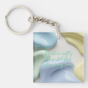 Acrylic keychain in stylish abstract graphic