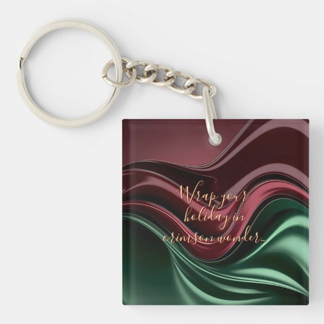 Acrylic keychain in stylish abstract graphic (Front)