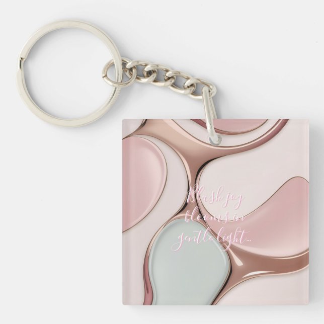 Acrylic keychain in stylish abstract graphic (Front)