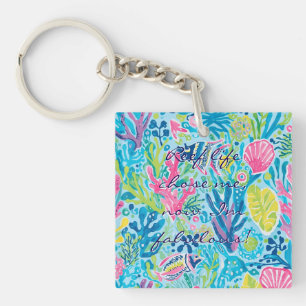 Acrylic keychain in stylish graphic