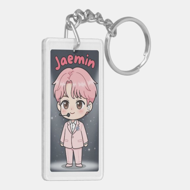 Acrylic Keychain Jaemin Pink Hair Edition (Back Left)