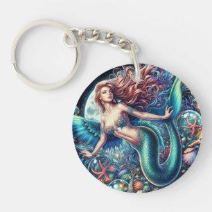 Acrylic Keychain - Mermaid Under the Sea