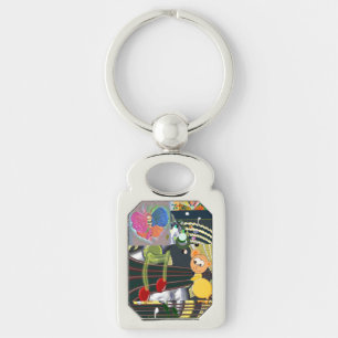 Acrylic Keychain Music Mice