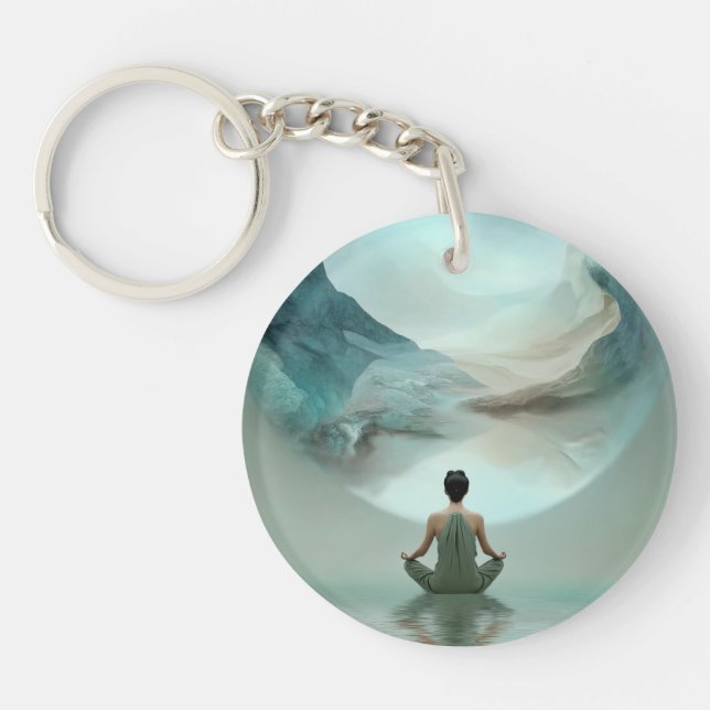 Acrylic Keychain Mystical Zen Meditation (Front)