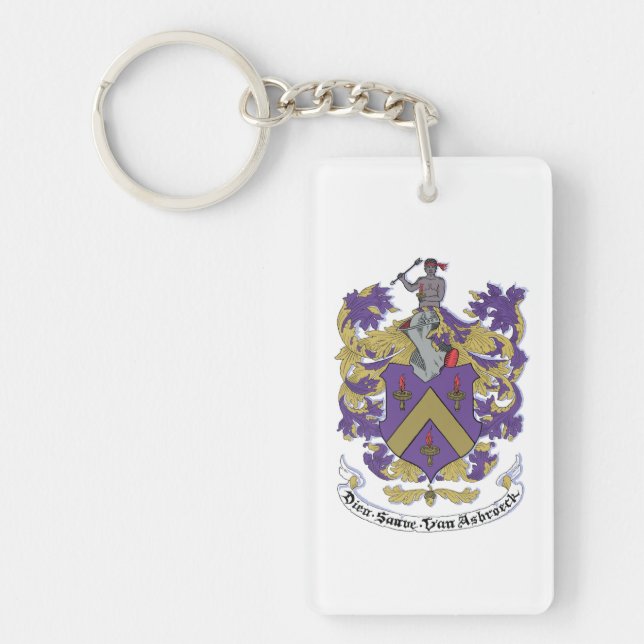 Acrylic Keychain, Rectangle (double-sided) Key Ring (Front)