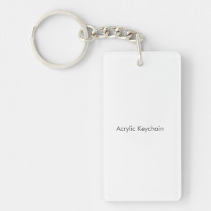 Acrylic Keychain, Rectangle (double-sided) Key Ring