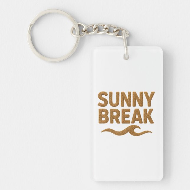 Acrylic Keychain, Rectangle (double-sided) Key Ring (Front)
