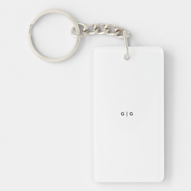Acrylic Keychain, Rectangle (double-sided) Key Ring (Front)