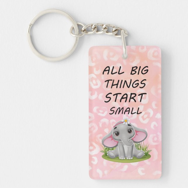 Acrylic Keychain, Rectangle (double-sided) Keychai Key Ring (Front)