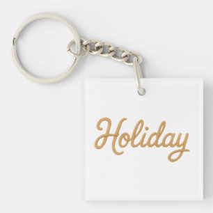 Acrylic Keychain, Square (double-sided) Key Ring