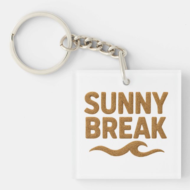 Acrylic Keychain, Square (double-sided) Key Ring (Front)