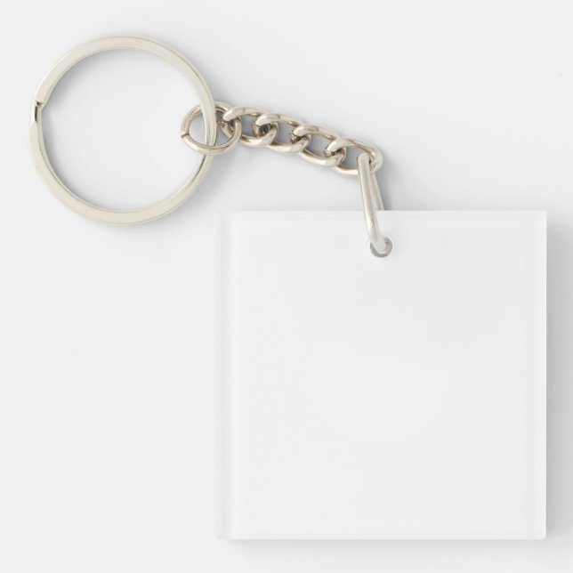 Acrylic Keychain, Square (single-sided) Key Ring (Front)