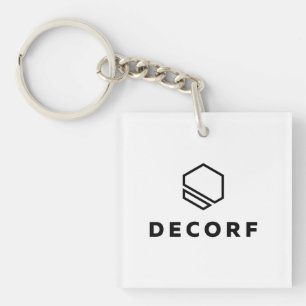 Acrylic Keychain, Square (single-sided) Key Ring