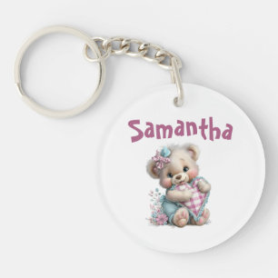 Acrylic Keychain Teddy Bear Baby Shower