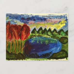 Acrylic landscape postcard