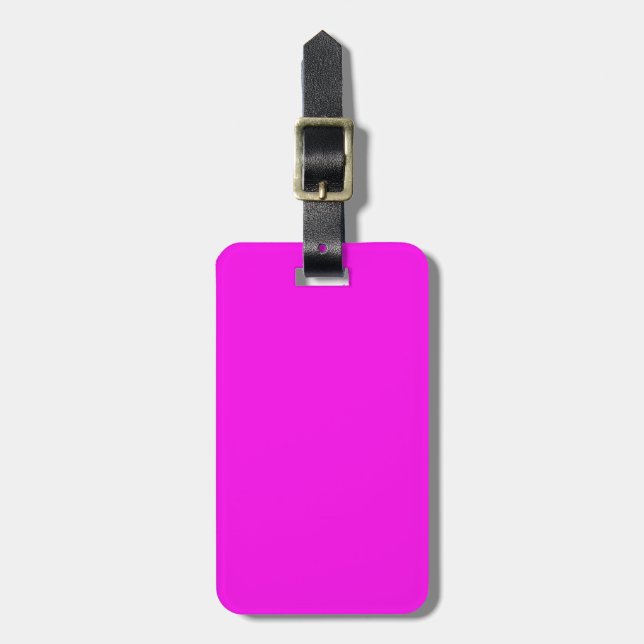 Acrylic Luggage Tag  Magenta Bold, Carousel  (Front Vertical)