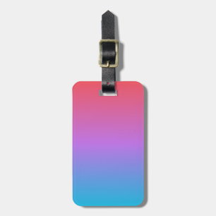 Acrylic Luggage Tag Pink  Gradient