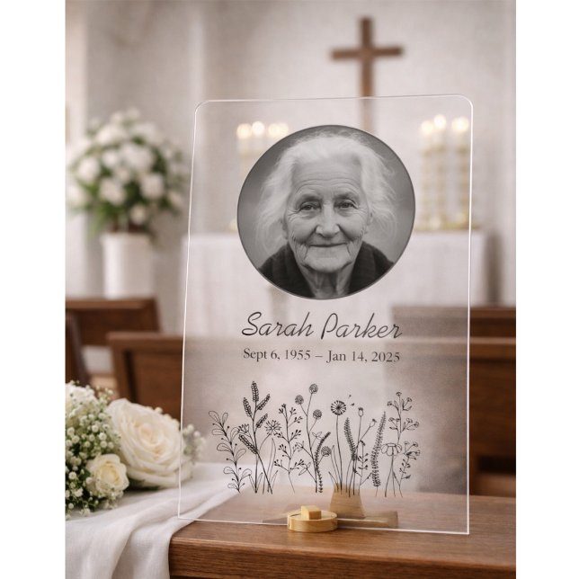 Acrylic Memorial Welcome Sign with Photo (Creator Uploaded)