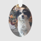 Acrylic Merry Christmas Ornament, Cute Dog