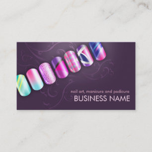 Acrylic Nail Art Business Card Template