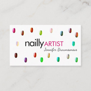 Acrylic Nails Artist Makeup elegant Business Card