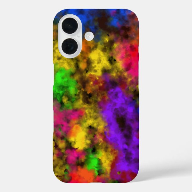 Acrylic Neon Colours Paint Splatter Splash Abstrac Case-Mate iPhone Case (Back)