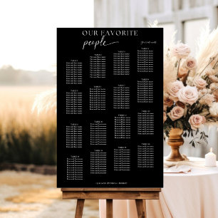 Acrylic Our Favourite People Wedding Seating Chart