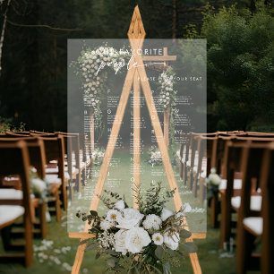 Acrylic Our Favourite People Wedding Seating Chart